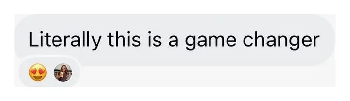 Client message: Literally this is a game changer.