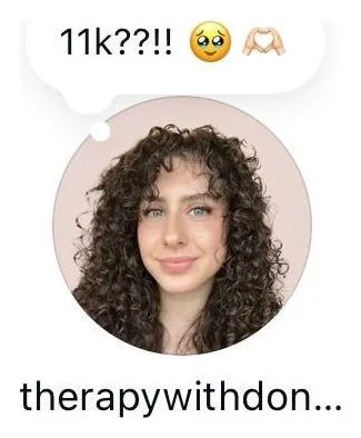 Instagram story reply from therapywithdon celebrating 11k followers.